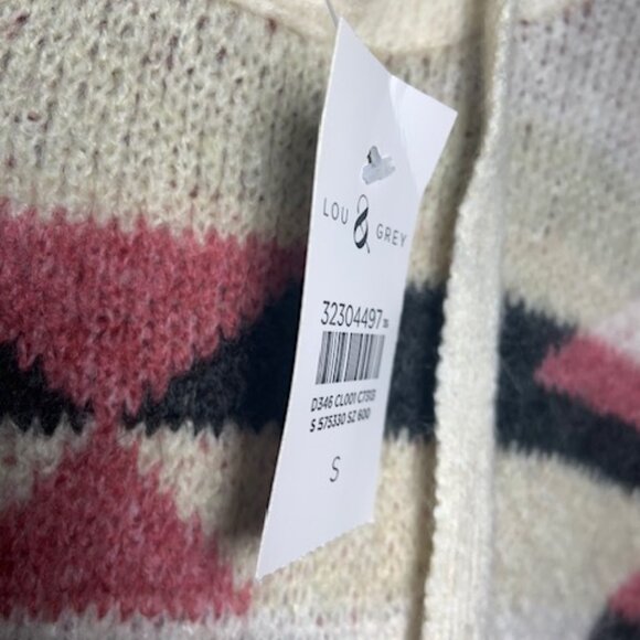 NWT Lou & Grey Aztec Southwestern Cabincore Nordic Ski Cozy Sweater - Size SM - Picture 4 of 8